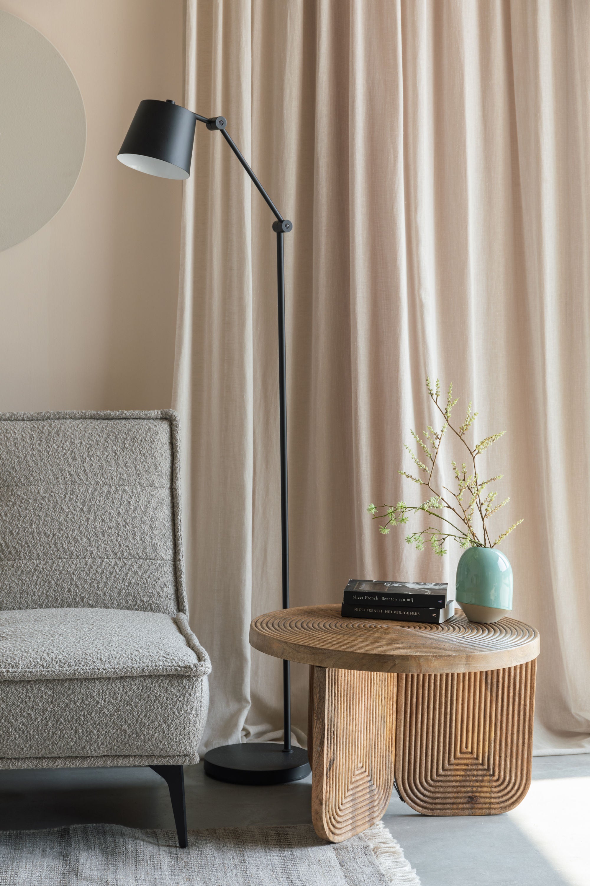 Maeze Curved Mango Wood Coffee Table